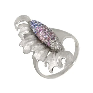 ANNNAMARIA CAMMILLI Sapphire Diamond Ring 18K WG 750 Size6.5-6.75(US) 90288784 - Picture 1 of 8