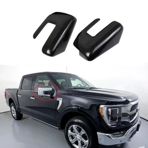 Carbon Fiber Style Side Door Mirror Cover trim for Ford F-150 F150 2021-2025 - Picture 1 of 17