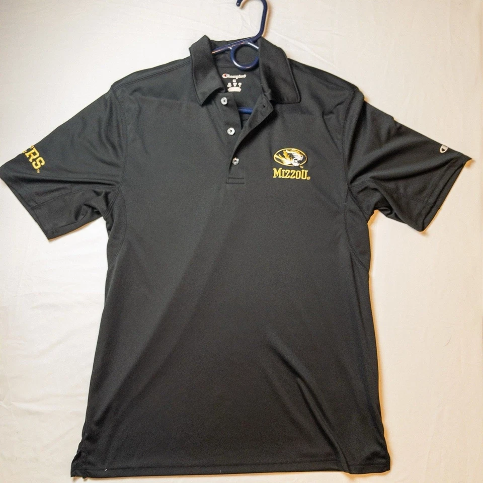 Missouri Tigers Polo Mens M Black Golf Mizzou Baseball Champion Embroidered - Image 1 of 4