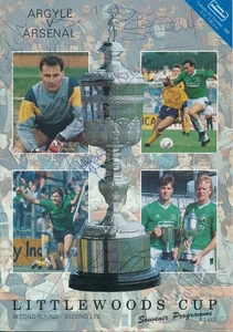PROGRAMA FIRMADO - Copa Liga Plymouth v Arsenal 1989/1990 - MÚLTIPLES AUTÓGRAFOS - Imagen 1 de 1