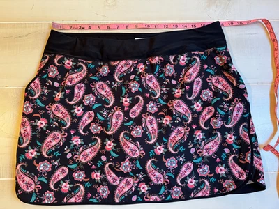 Lands' End Negro Paisley Natación Falda Natación Talla 16 Foto 1 de 4