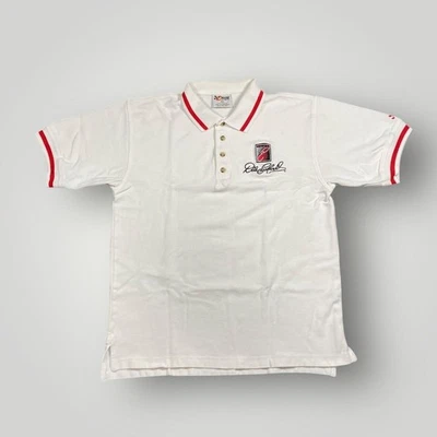Dale Earnhardt Polo mens Large Shirt White Red NASCAR Racing Embroidered Vintage - Image 1 of 4
