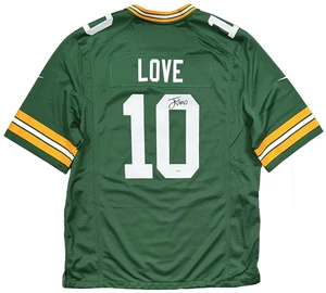 Jordan Love Green Bay Packers signiert grün Nike Spiel Trikot JSA - Bild 1 von 3