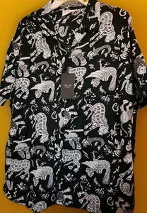 Camicia Level Ten Couture Uomo Freaks Of Nature Botton Down Designer Large Nuova con etichette B7 - Foto 1 di 4
