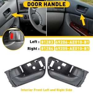 Par de manijas interiores de puerta delantera para pasajero + lado del conductor para Toyota Sienna 2004-2010 - Imagen 1 de 11