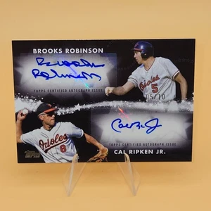 2024 Topps Series One BROOKS ROBINSON & CAL RIPKEN JR 5/10 Dual Auto Orioles - Picture 1 of 7