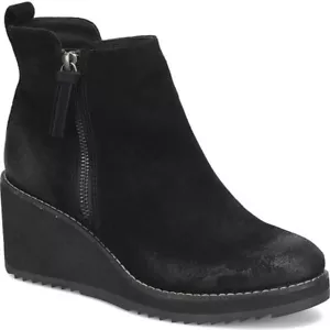 NUEVO Sofft Mujer Emeline Impermeable Gamuza Botín/Cremallera Lateral EE. UU. 7/37-38 Negro - Imagen 1 de 16