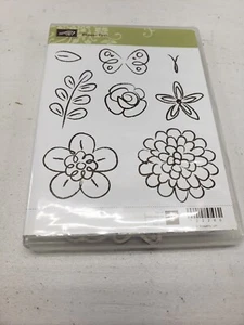 Stampin' Up! Blumenfest Clear Mount gebrauchtes Stempelset. 7 Briefmarken 122280 - Bild 1 von 4