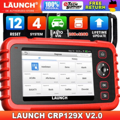 LAUNCH CRP129X 2.0 Profi Diagnosegerät OBD2 Scanner Fehlerauslesegerät TPMS EPB - Bild 1 von 4
