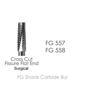 Meta BesQual Hartmetallbohrungen FG chirurgischer KREUZSCHNITTRISS FLACHES ENDE Pkg/10 - Bild 1 von 1