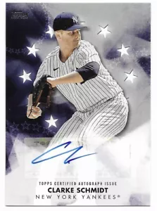 Estrellas de béisbol Topps serie 1 2024 auto Clarke Schmidt (#BSA-CSC) Yankees - Imagen 1 de 2