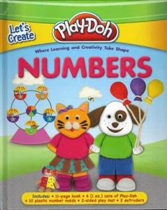 Let's Create Numbers Play Doh 6 Colors Clay 11 Pg Book 10 Molds Playmat Extruder - Picture 1 of 4