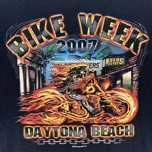 Men's XXL Bike Week 2007 Daytona Beach Motorcycle Biker T-Shirt Cotton Tee 2XL - Picture 1 of 14