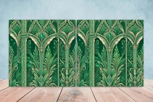 Azulejos de cerámica de diseño Art Deco - Juego de 2 azulejos de decoración de pared Art Deco, azulejos Art Deco - Imagen 1 de 3