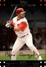 2007 Topps Red Backs Cincinnati Reds Baseball Card #384 Alex Gonzalez