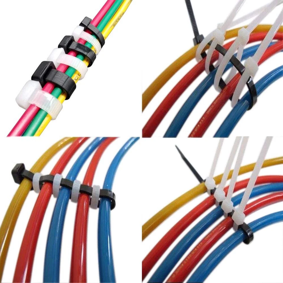 Zip Tie / Cable Tie / Tie Wraps - Black , Natural and Red Cable