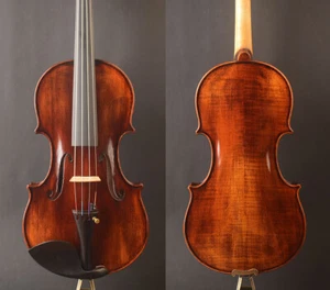 German dark ,A Guarneir model Copy 4/4 Violin ,!Strong Deep Solo performance! - Picture 1 of 8