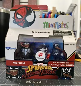 MINIMATES VENOM & VENOMIZED CAPTAIN AMERICA FULLY POSEABLE - Picture 1 of 1