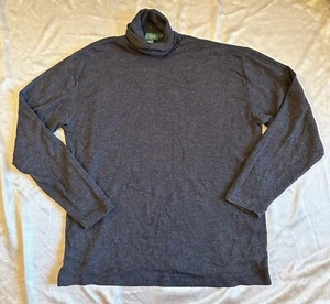 J Crew Merino Wool Oarsman Sweater Turtle Neck Gray Large-small Hole - Picture 1 of 7
