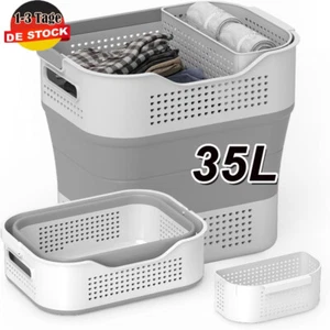 Wäschekorb Faltbar Wäschesammler Wäschebox Wäschetonne Aufbewahrungskorb - Bild 1 von 12
