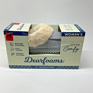 Dearfoams Women's Size Medium 7/8 Sole Slippers, Light Heather Grey, New in Box. - Picture 1 of 9