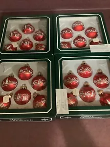 24 Red glass Christmas Ornaments made in Austria with original boxes - Picture 1 of 8