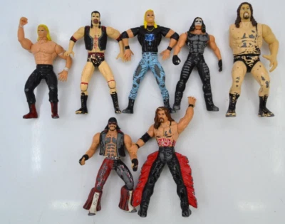 Lote de mini figuras de lucha libre de metal fundido a presión de colección Toybiz 1998 nuevo en caja WWE WWF WCW Foto 1 de 4