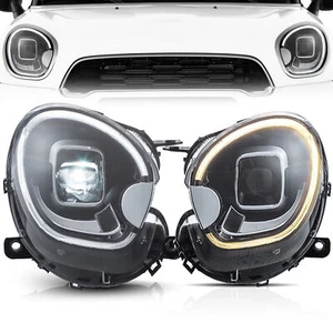 2X FULL LED Headlights For 2010-2016 Mini Cooper Countryman R60 W/Animation DRL - Picture 1 of 12