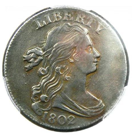 1802 Draped Bust Large Cent 1C - PCGS XF Details (EF) - Rare Early Date Penny Cover