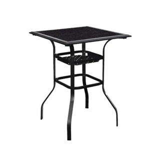 Patio Festival Dining Table 27.6"x27.6"x36" Square Metal Bar Height Outdoor - Picture 1 of 5