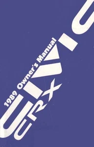 1989 Honda Civic CRX Owners Manual User Guide Reference Operator Book Fuses OEM - Picture 1 of 1