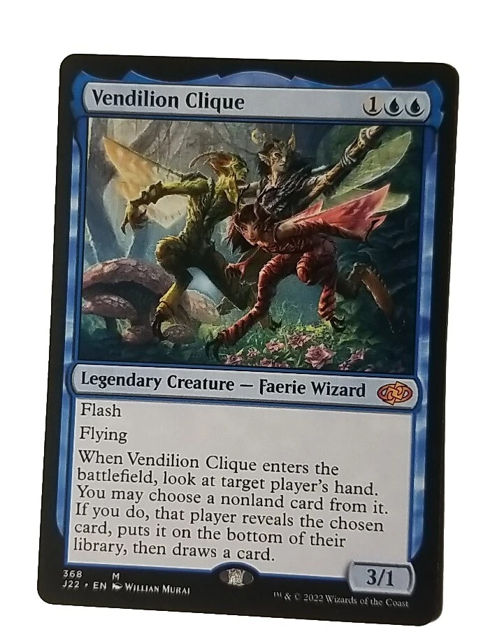 MTG 1x Vendilion Clique, NM, Jumpstart 2022, Faerie Wizard Flash Reveal Hand - Image 1 of 1