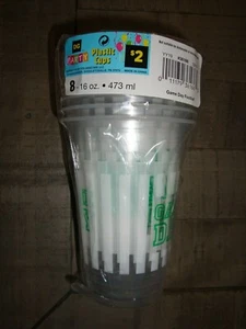 DG Party "Game Day" Plastic Party Cups 16 oz 8 count  NEW - Picture 1 of 2