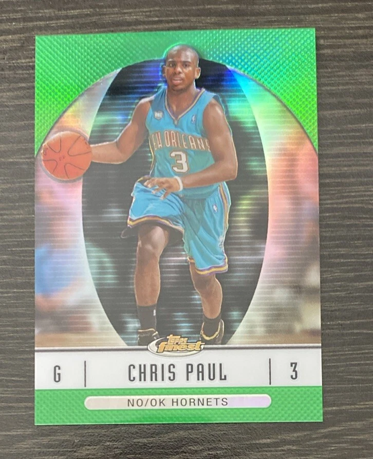 2006 Topps Finest Chris Paul Green Refractor # 24/199 Hornets