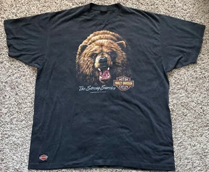 Vintage 90s Harley Davidson 3D Emblem Bear Strong Survive Shirt 3XL USA VTG - Imagen 1 de 8
