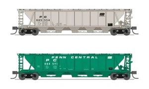 Broadway Limited -N  PENN CENTRAL Covered Hopper Cars 2-PK #885554 & #884591 NIB - Picture 1 of 1