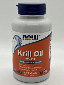 NOW FOODS Krill Oil 500 mg - 120 Count Exp 08/2026