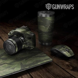Universal Sheet Vietnam Tiger Stripe Army Green Gun Wrap Matte USA (15in x 59in) - Picture 1 of 1