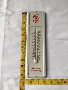 Vintage DRINK COCA COLA 5c DELICIOUS REFRESHING THERMOMETER Soda Advertisement - Picture 1 of 9