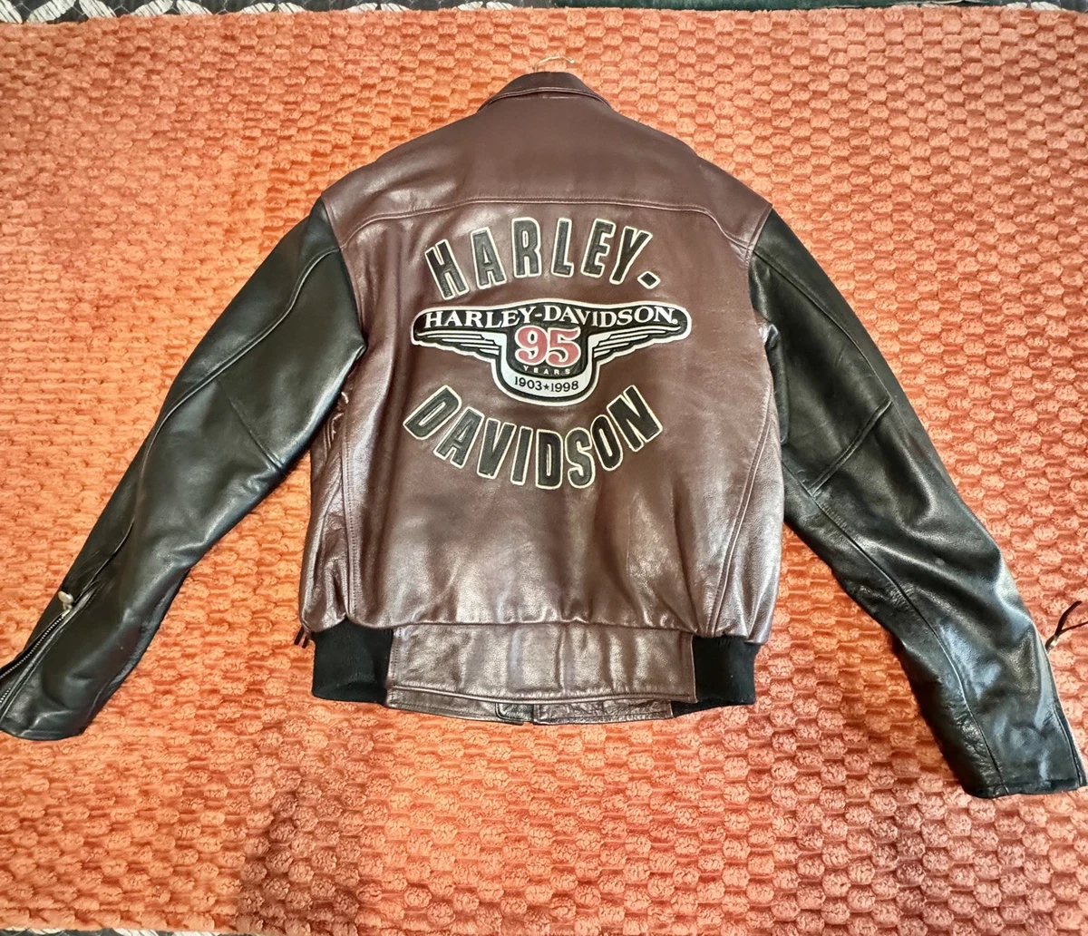 Harley Davidson 95th Anniversary Leather Jacket for sale - eBay