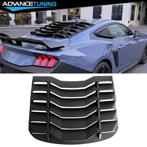 Fits 24-26 Ford Mustang IKON Rear Window Louver Sun Shade Cover ABS Matte Black - Picture 1 of 4