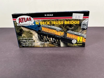 Atlas N Scale N DECK TRUSS BRIDGE 2547 Train Railroad Building Kit - Image 1 of 4