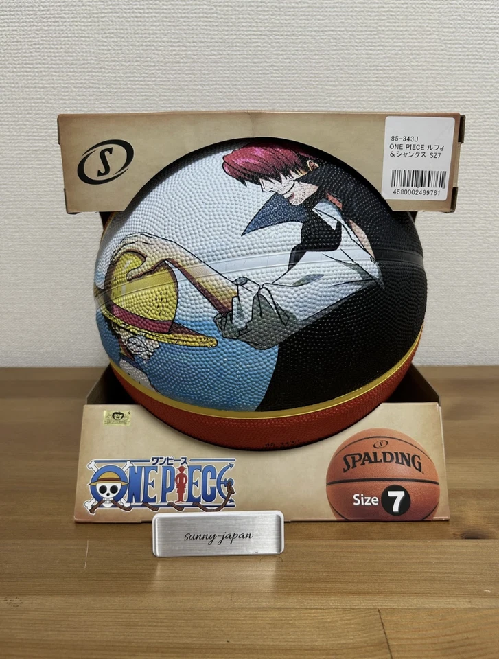 SPALDING ONE PIECE Luffy&Shanks Basketball 85-343J size 7 Rubber Anime sports