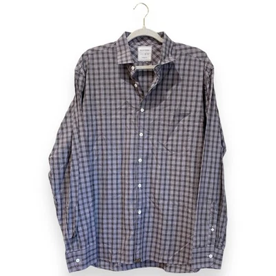 Camisa de vestir BILLY REID corte estándar a cuadros con botones extra grande oficina de negocios Foto 1 de 4