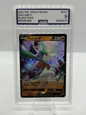 AGS 9 Mint Gallade V SWSH258 Sword & Shield Promo Cards Holo Graded - Image 1 of 4
