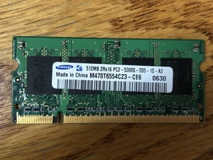Samsung 1 @ 512 mb PC2 - 5300 RAM / Memory - Picture 1 of 2