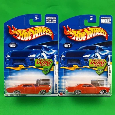 Hot Wheels 2002 primeras ediciones #042 naranja '64 Riviera 5SP y Pr5 lote de 2 Foto 1 de 4