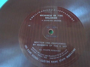 LLOYDS BANK Christmas 1932 Obscure Advertising Cardboard 78 A Banking Drama - Picture 1 of 9