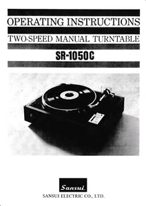 Fonctionnement Instructions-Betriebsanleitung pour Sansui SR-1050 C - Bild 1 von 1