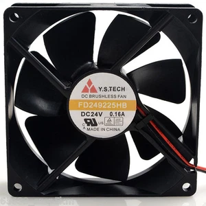 1 PC Y.S.TECH FD249225HB 90*90*25mm 2pin DC 24V 0.16A axial cooling fan - Picture 1 of 3